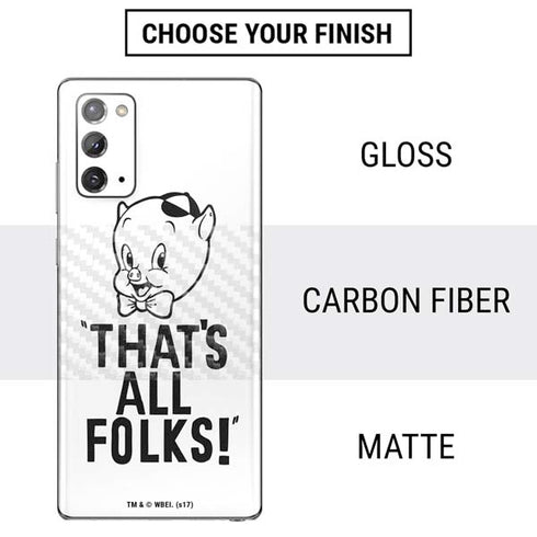 Looney Tunes Porky Thats All Folks Grid Galaxy Note20 5G Skin
