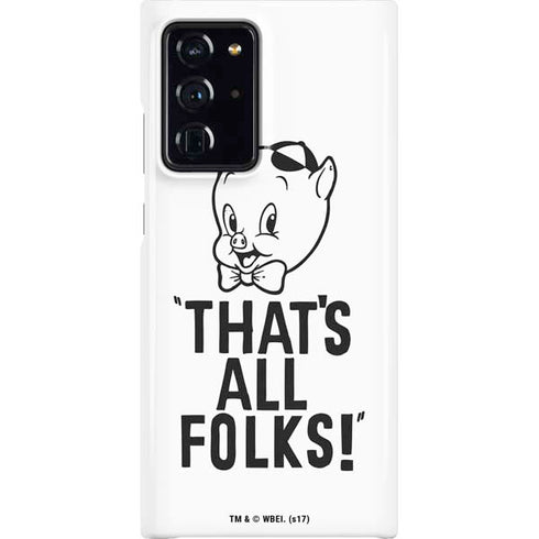 Looney Tunes Porky Thats All Folks Grid Galaxy Note20 Ultra 5G Lite Case
