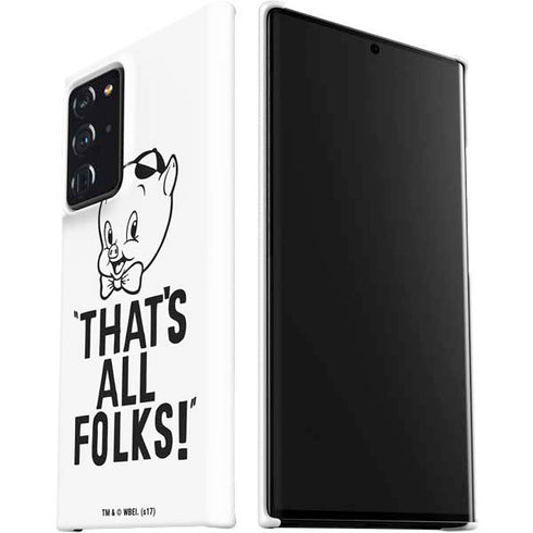 Looney Tunes Porky Thats All Folks Grid Galaxy Note20 Ultra 5G Lite Case