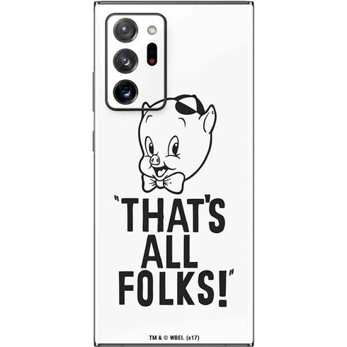 Looney Tunes Porky Thats All Folks Grid Galaxy Note20 Ultra 5G Skin