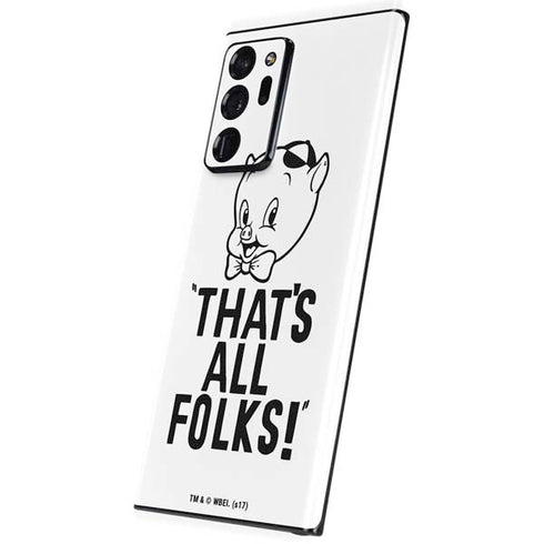Looney Tunes Porky Thats All Folks Grid Galaxy Note20 Ultra 5G Skin
