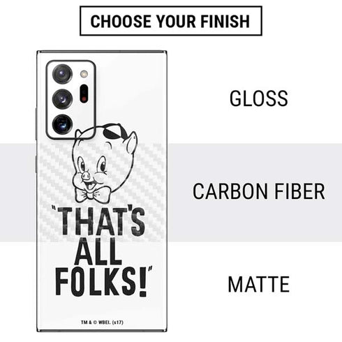 Looney Tunes Porky Thats All Folks Grid Galaxy Note20 Ultra 5G Skin
