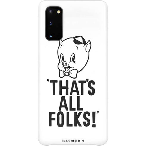 Looney Tunes Porky Thats All Folks Grid Galaxy S20 Lite Case