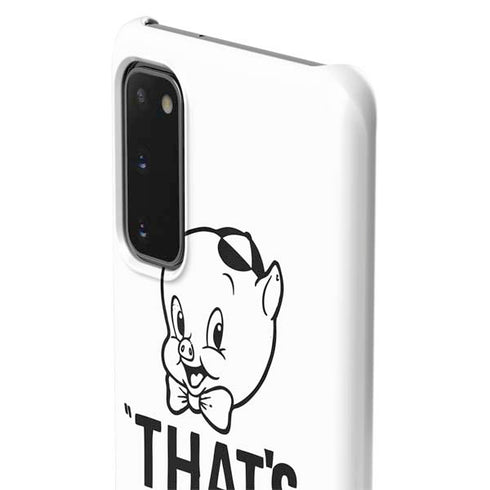 Looney Tunes Porky Thats All Folks Grid Galaxy S20 Lite Case
