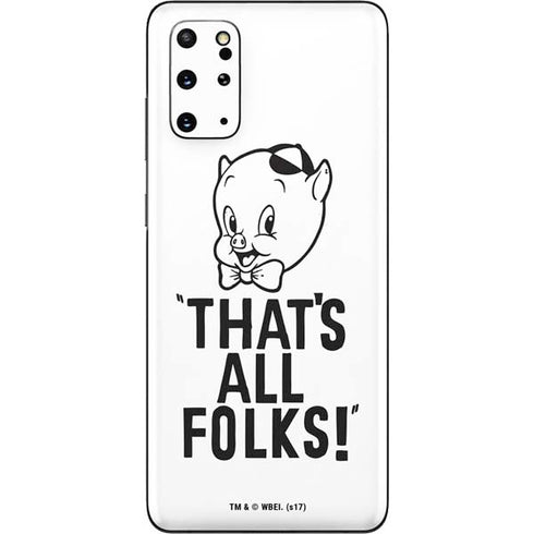 Looney Tunes Porky Thats All Folks Grid Galaxy S20 Plus Skin