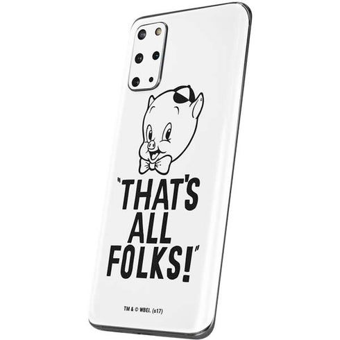 Looney Tunes Porky Thats All Folks Grid Galaxy S20 Plus Skin