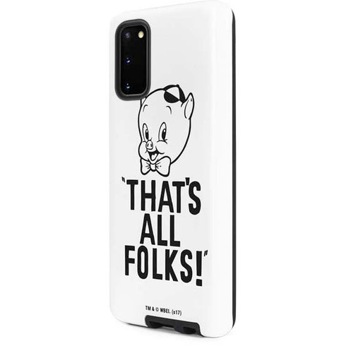 Looney Tunes Porky Thats All Folks Grid Galaxy S20 Pro Case