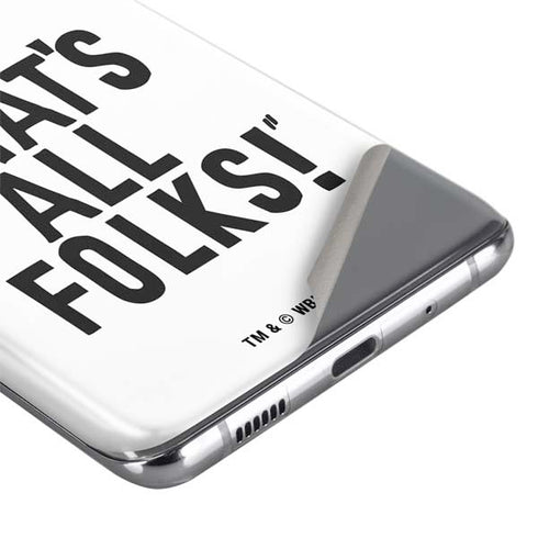 Looney Tunes Porky Thats All Folks Grid Galaxy S20 Skin