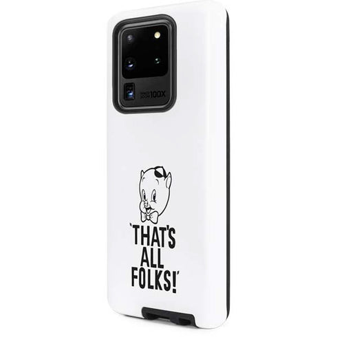 Looney Tunes Porky Thats All Folks Grid Galaxy S20 Ultra 5G Pro Case