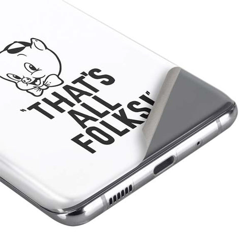 Looney Tunes Porky Thats All Folks Grid Galaxy S20 Ultra 5G Skin