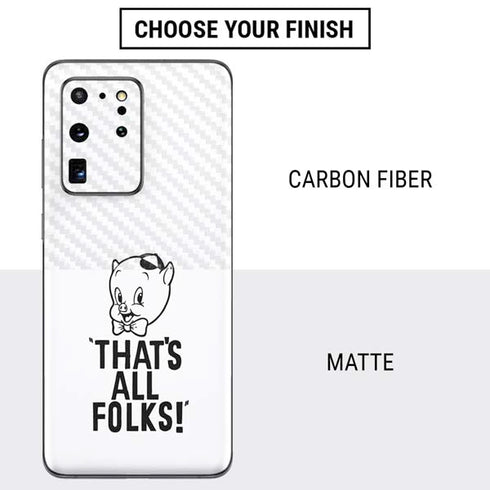 Looney Tunes Porky Thats All Folks Grid Galaxy S20 Ultra 5G Skin