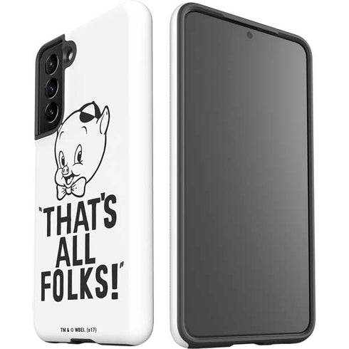 Looney Tunes Porky Thats All Folks Grid Galaxy S21 5G Pro Case