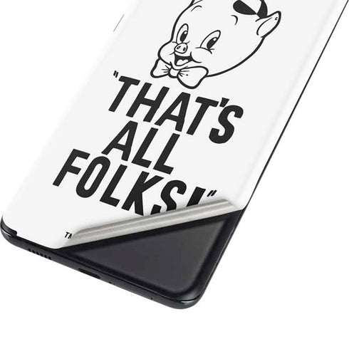 Looney Tunes Porky Thats All Folks Grid Galaxy S21 Ultra 5G Skin