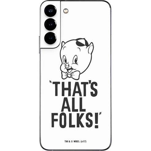 Looney Tunes Porky Thats All Folks Grid Galaxy S22 Plus Skin