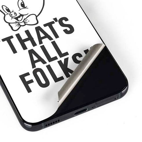 Looney Tunes Porky Thats All Folks Grid Galaxy S22 Plus Skin