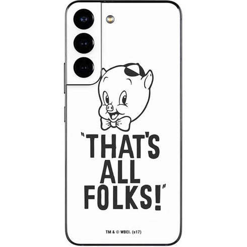 Looney Tunes Porky Thats All Folks Grid Galaxy S22 Skin
