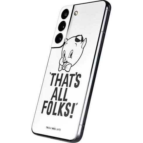 Looney Tunes Porky Thats All Folks Grid Galaxy S22 Skin