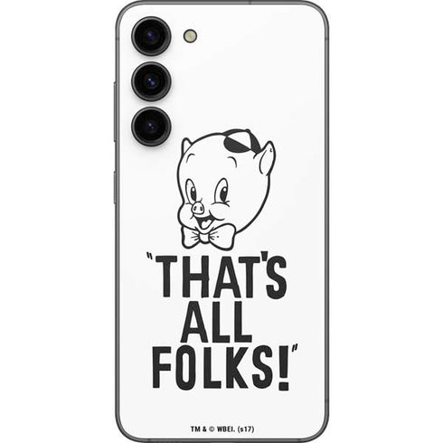Looney Tunes Porky Thats All Folks Grid Galaxy S23 Plus Skin
