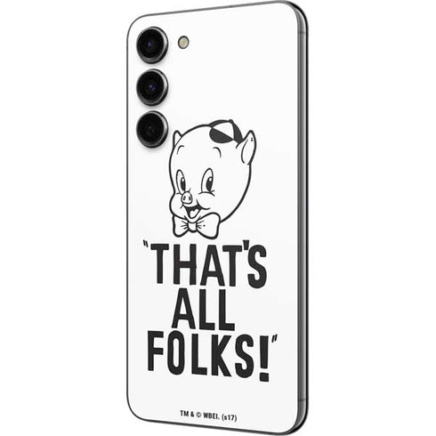 Looney Tunes Porky Thats All Folks Grid Galaxy S23 Plus Skin