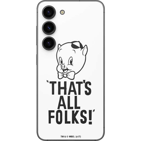 Looney Tunes Porky Thats All Folks Grid Galaxy S23 Skin