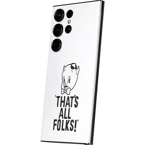 Looney Tunes Porky Thats All Folks Grid Galaxy S23 Ultra Skin