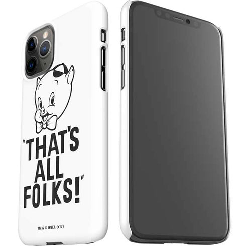 Looney Tunes Porky Thats All Folks Grid iPhone 11 Pro Lite Case