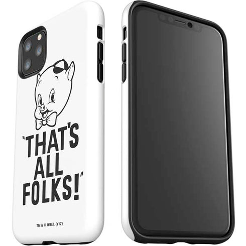 Looney Tunes Porky Thats All Folks Grid iPhone 11 Pro Max Impact Case