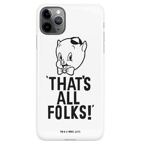 Looney Tunes Porky Thats All Folks Grid iPhone 11 Pro Max Lite Case