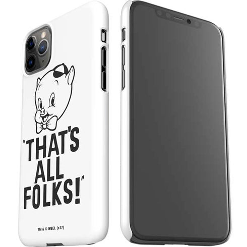 Looney Tunes Porky Thats All Folks Grid iPhone 11 Pro Max Lite Case