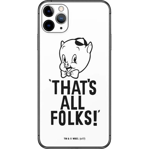 Looney Tunes Porky Thats All Folks Grid iPhone 11 Pro Max Skin