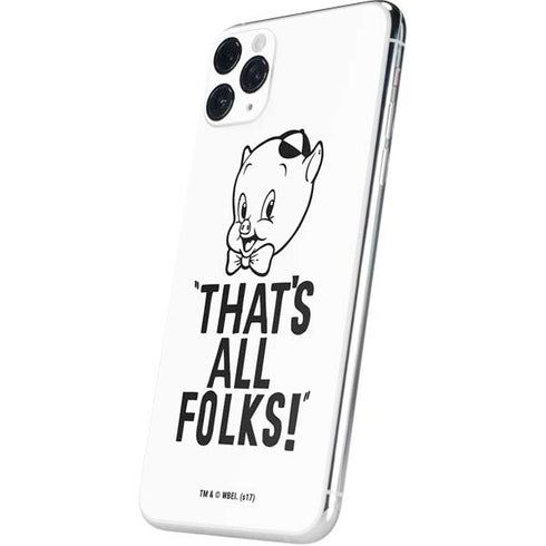 Looney Tunes Porky Thats All Folks Grid iPhone 11 Pro Max Skin