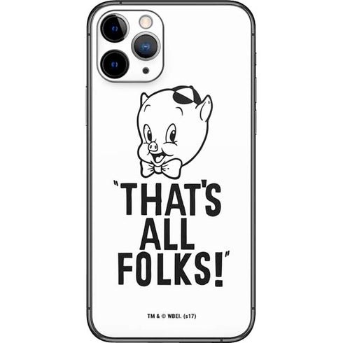 Looney Tunes Porky Thats All Folks Grid iPhone 11 Pro Skin