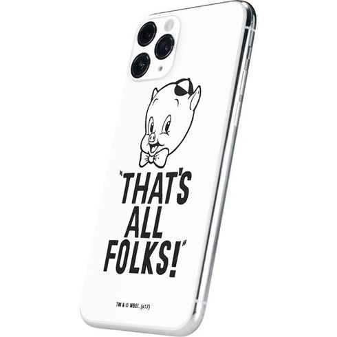 Looney Tunes Porky Thats All Folks Grid iPhone 11 Pro Skin