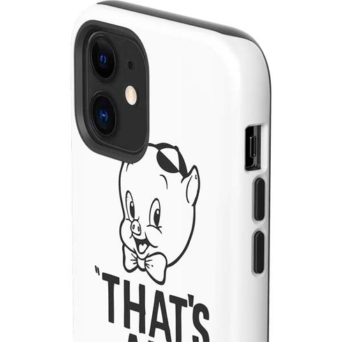 Looney Tunes Porky Thats All Folks Grid iPhone 12 Impact Case
