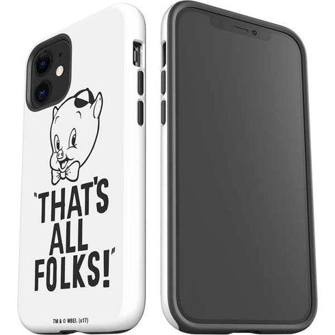 Looney Tunes Porky Thats All Folks Grid iPhone 12 Impact Case