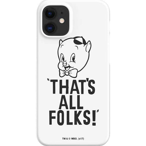 Looney Tunes Porky Thats All Folks Grid iPhone 12 Mini Lite Case