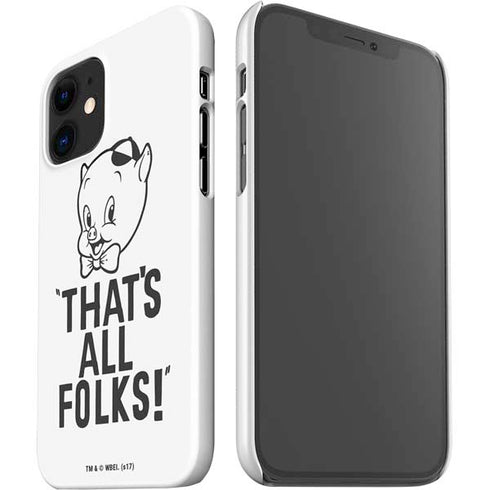 Looney Tunes Porky Thats All Folks Grid iPhone 12 Mini Lite Case