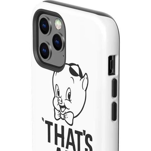 Looney Tunes Porky Thats All Folks Grid iPhone 12 Pro Impact Case