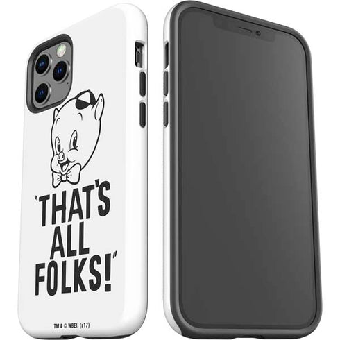 Looney Tunes Porky Thats All Folks Grid iPhone 12 Pro Impact Case