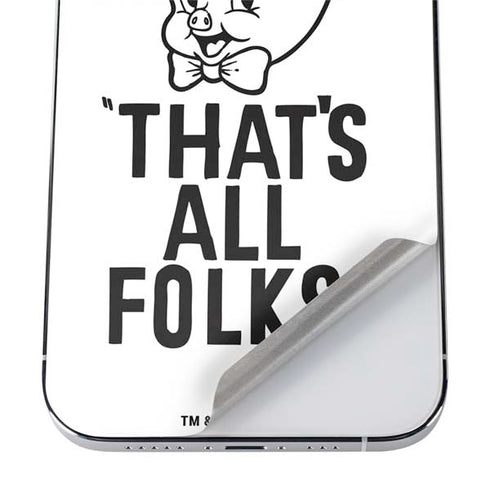 Looney Tunes Porky Thats All Folks Grid iPhone 12 Pro Skin
