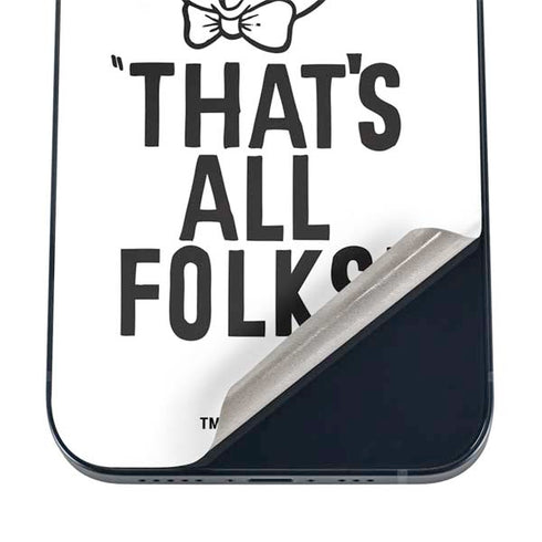 Looney Tunes Porky Thats All Folks Grid iPhone 12 Skin