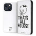 Looney Tunes Porky Thats All Folks Grid iPhone 13 Folio Case