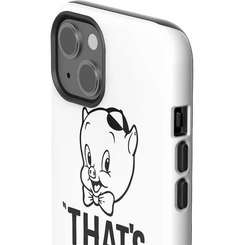 Looney Tunes Porky Thats All Folks Grid iPhone 13 Impact Case