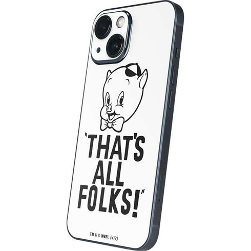 Looney Tunes Porky Thats All Folks Grid iPhone 13 Mini Skin
