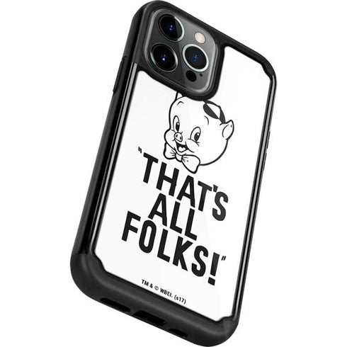 Looney Tunes Porky Thats All Folks Grid iPhone 13 Pro Cargo Case