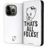 Looney Tunes Porky Thats All Folks Grid iPhone 13 Pro Folio Case
