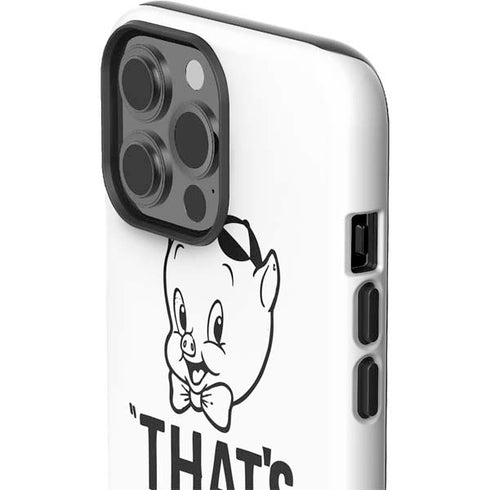 Looney Tunes Porky Thats All Folks Grid iPhone 13 Pro Max Impact Case