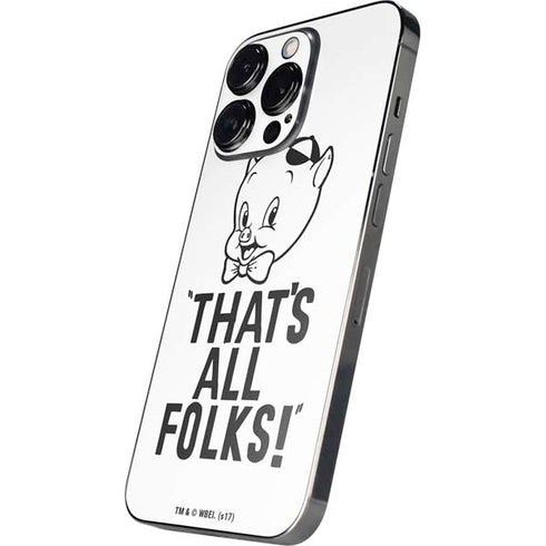 Looney Tunes Porky Thats All Folks Grid iPhone 13 Pro Skin