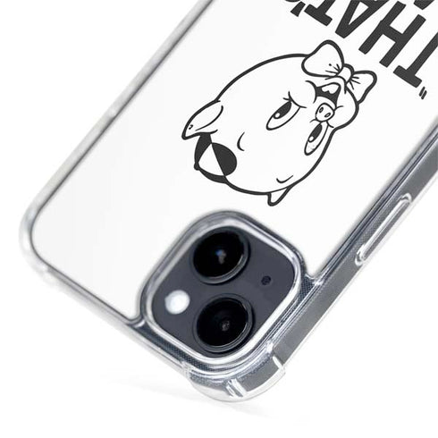 Looney Tunes Porky Thats All Folks Grid iPhone 15 MagSafe Case