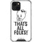 Looney Tunes Porky Thats All Folks Grid iPhone 14 Plus Clear Case